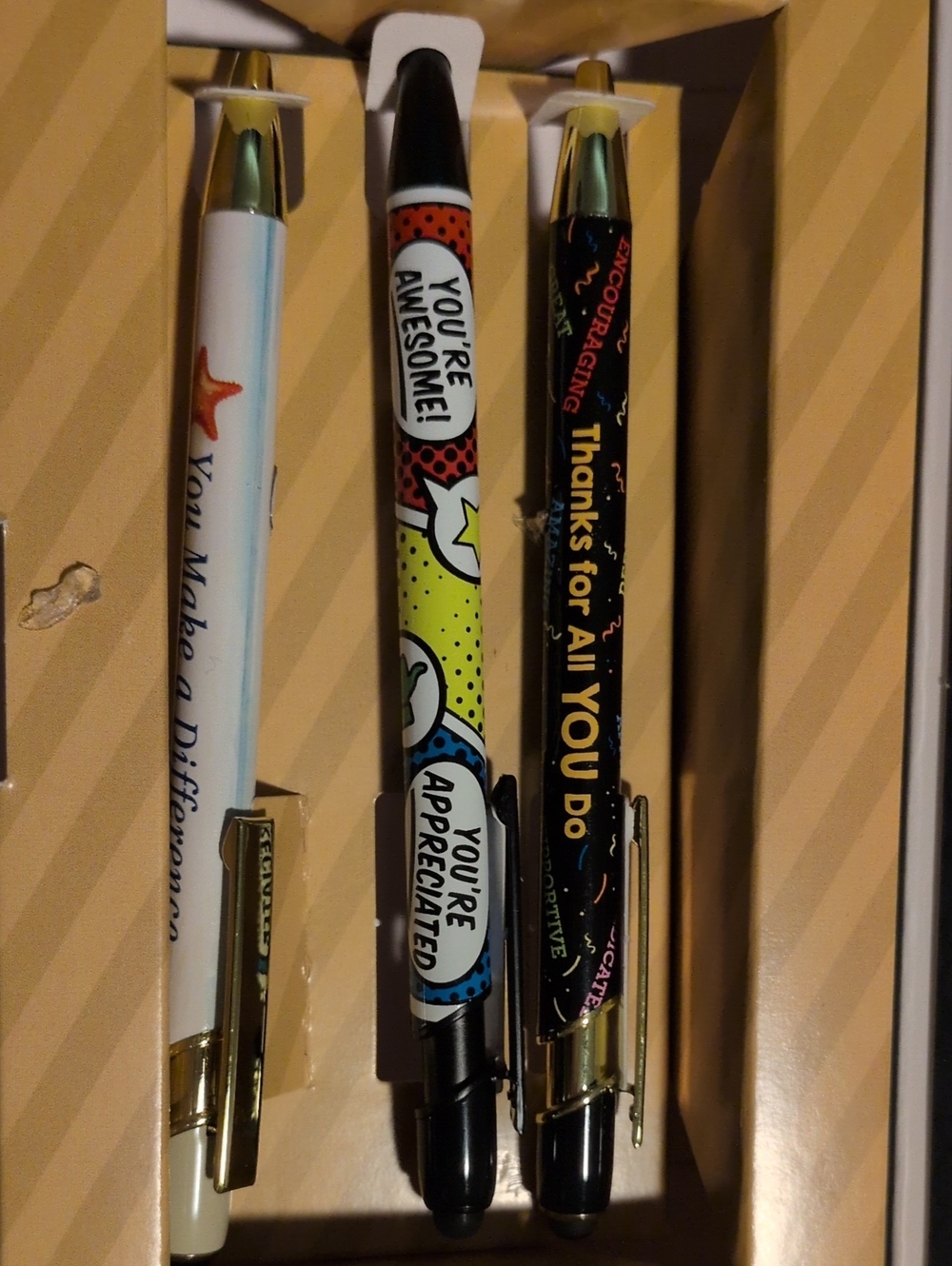 Appreciation Ballpoint Pen Pack - Black, White, Multicolor - (Unknown Brand)